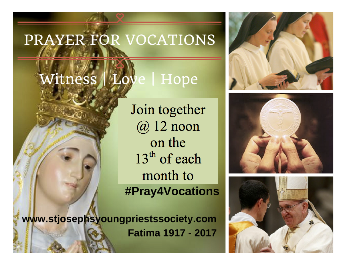 #Pray4Vocations - Irish Bishops' Vocations Council - 12 noon - 13th of each month...
