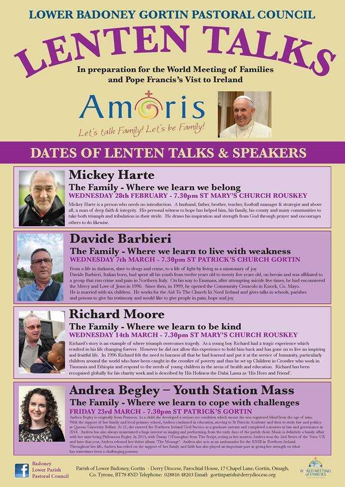 Lent Talks on Family in Gortin and Rouskey