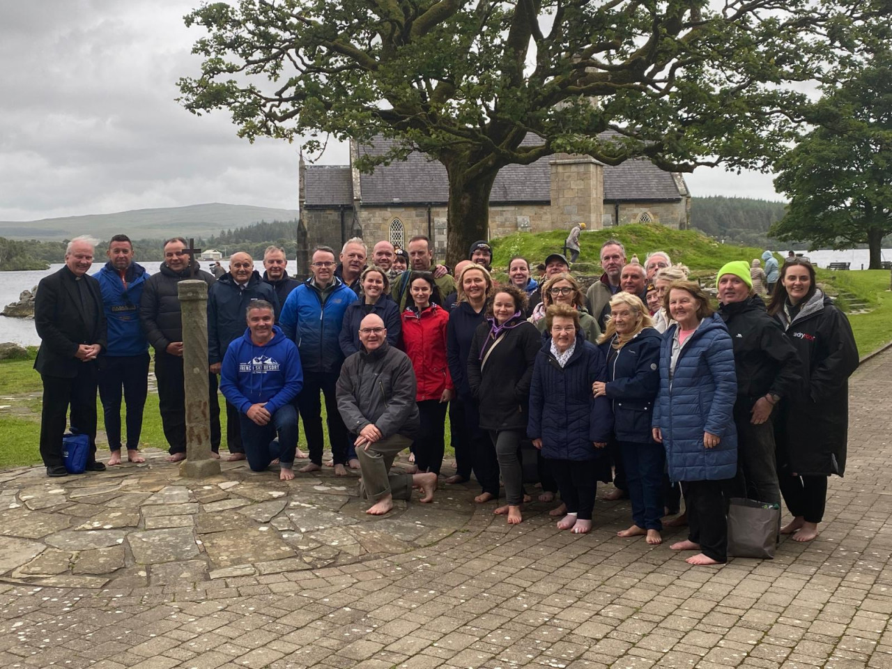 Pilgrims from the Diocese of Derry at Lough Derg
